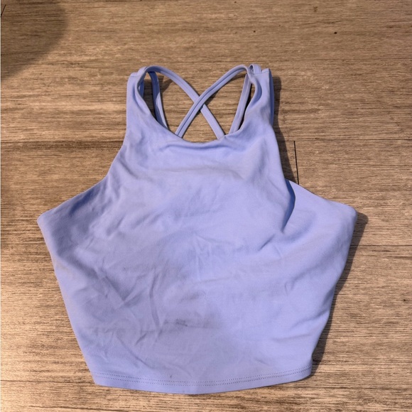 Athleta Sky Blue Strappy Sports Bra - Picture 2 of 3